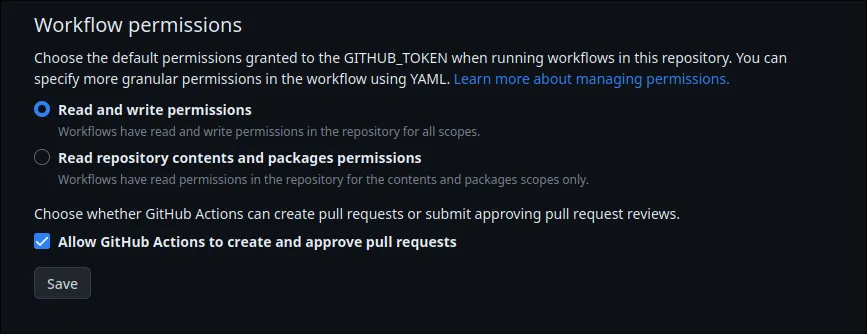 workflow permissions